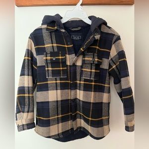 Boys Plaid Jacket with Sherpa lining